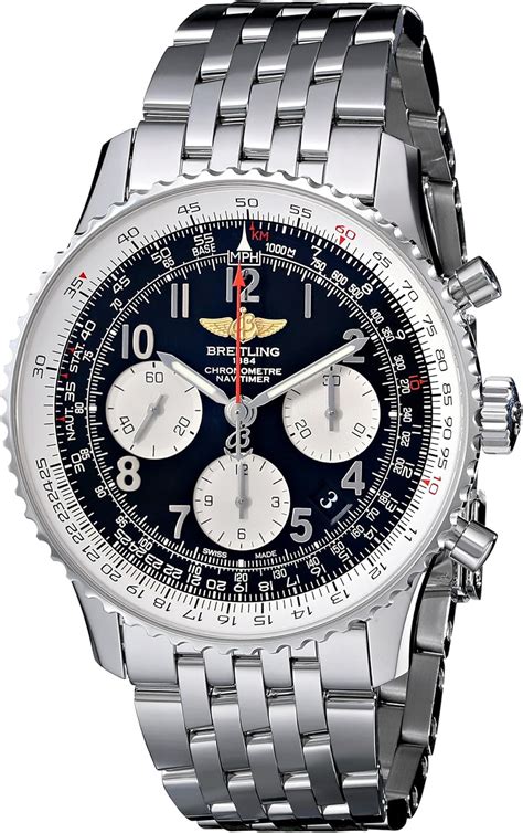 breitling men's ab012012 bb02ss black dial navitimer 01|Breitling Navitimer 01 Black Dial Stainless Steel Men's Watch .